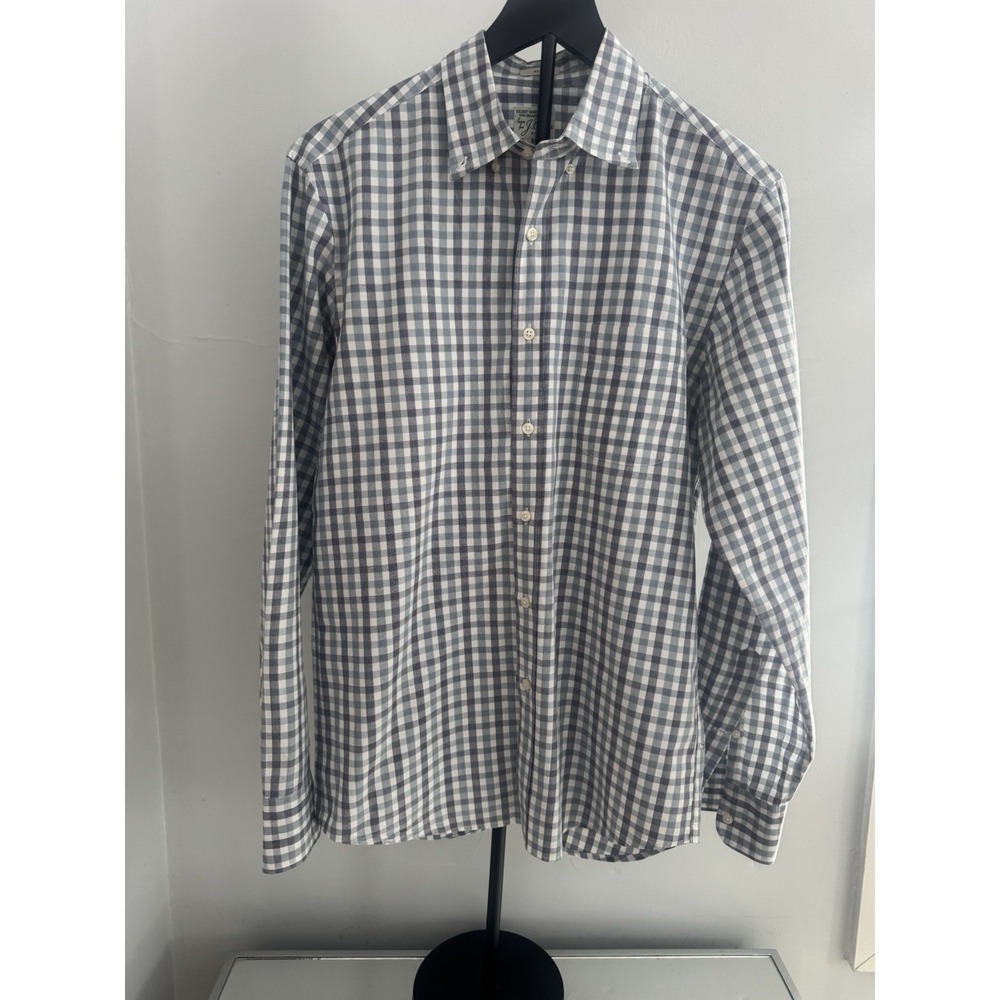 J.Crew Men's Slim Fit Secret Wash Plaid Button Down Shirt Medium Organic Cotton